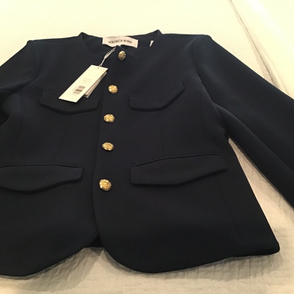 Veronica Beard Navy Riund Collar Javket size 6 new with tags - Picture 1 of 4